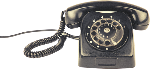 Cutout of Olretd Vintage Telephone
