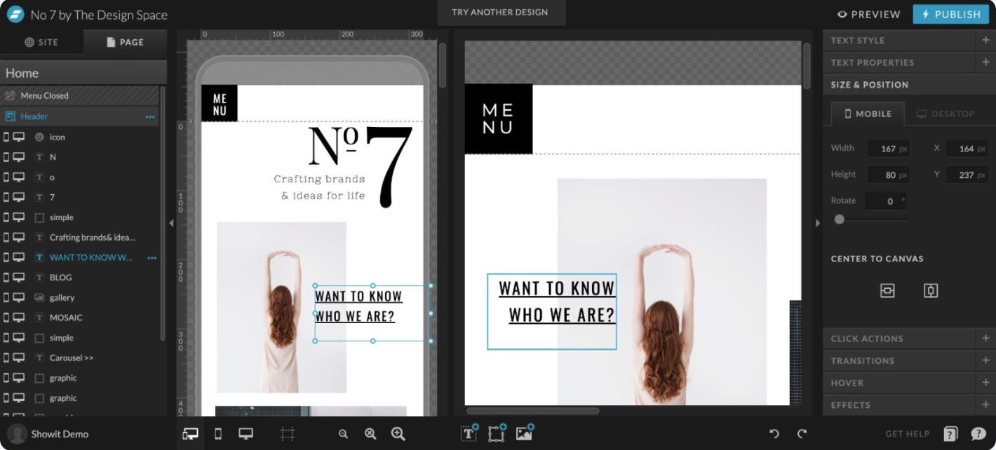 conception site shout mobile et desktop responsive