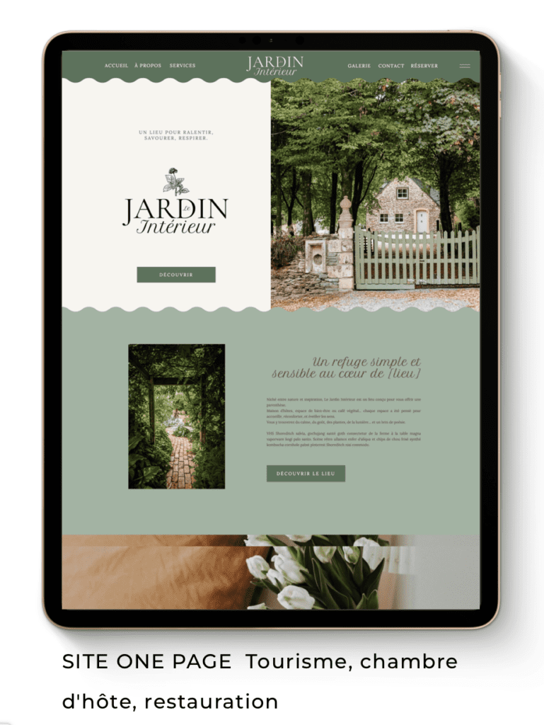 template de site à personnaliser pour chambre d'hôtes ou gîte