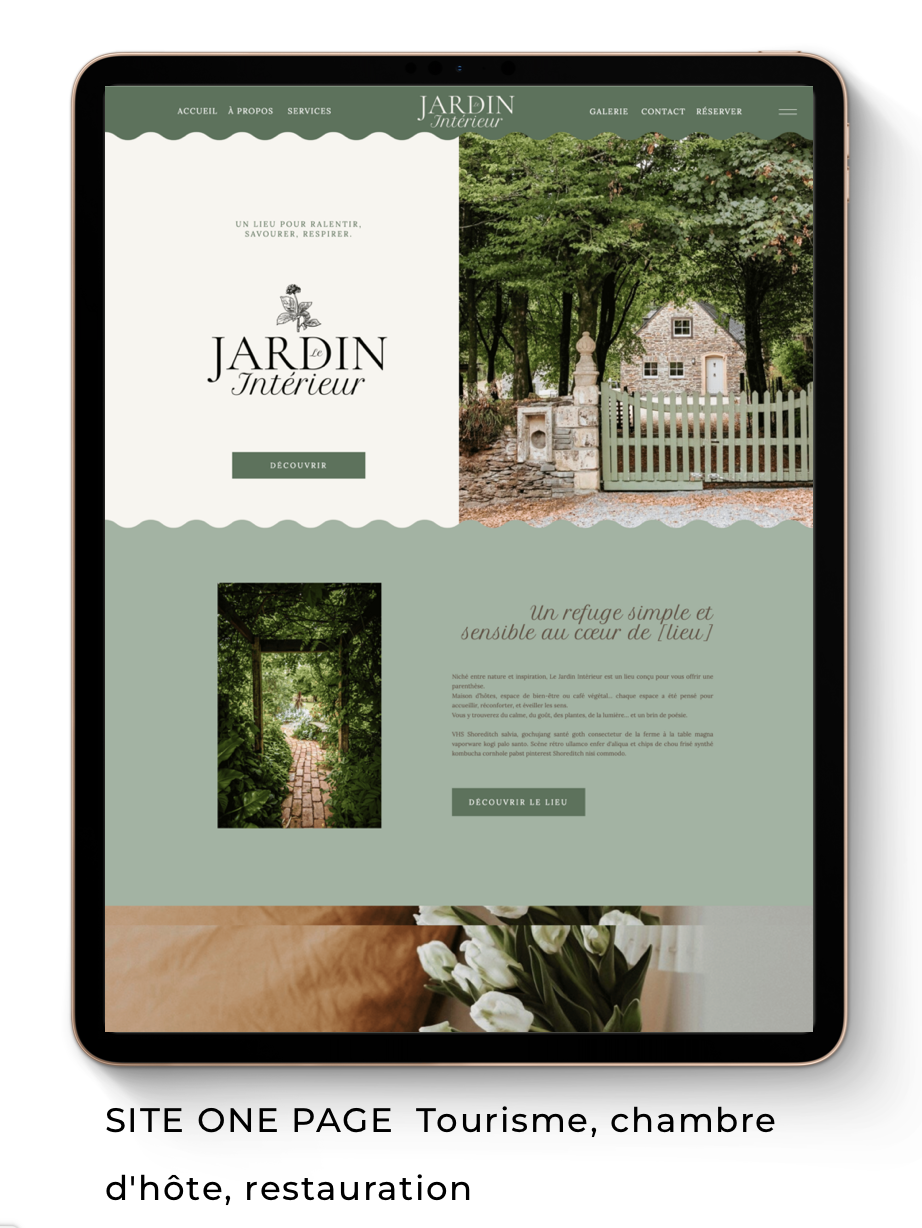 template de site pour chambre d'hôtes ou gîte