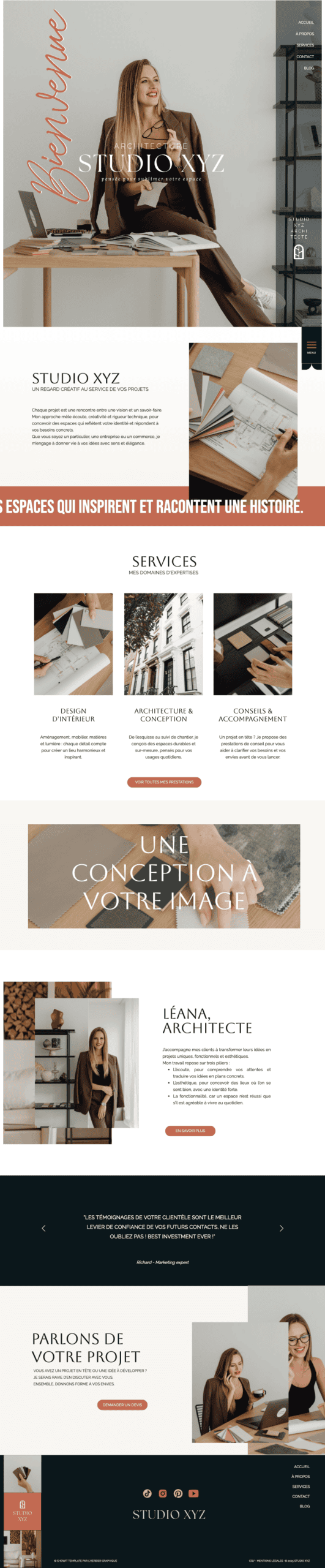 un site web demi-mesure pour coach, architecte, créatif